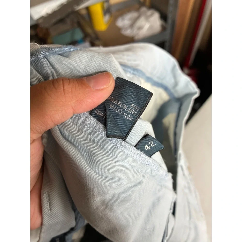 Polo Ralph Lauren Classic Fit 9 Mens Light Blue Cotton Twill Chino Shorts 42
